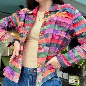 Mixed Fabrics Jacket
